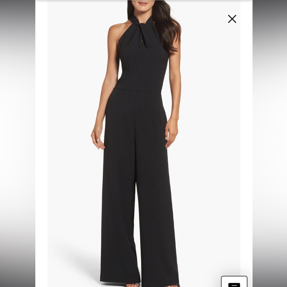 Julia Jordan Halter Neck Wide Leg Jumpsuit